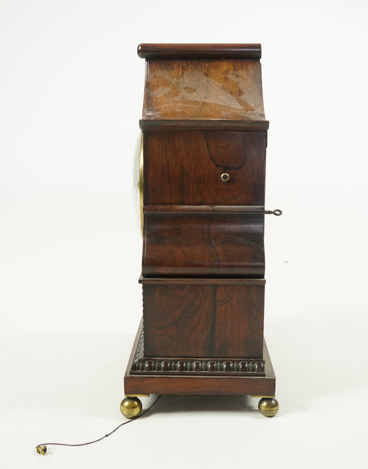 A Regency rosewood double fusee bracket clock, by C. Harris, Cornhill, London